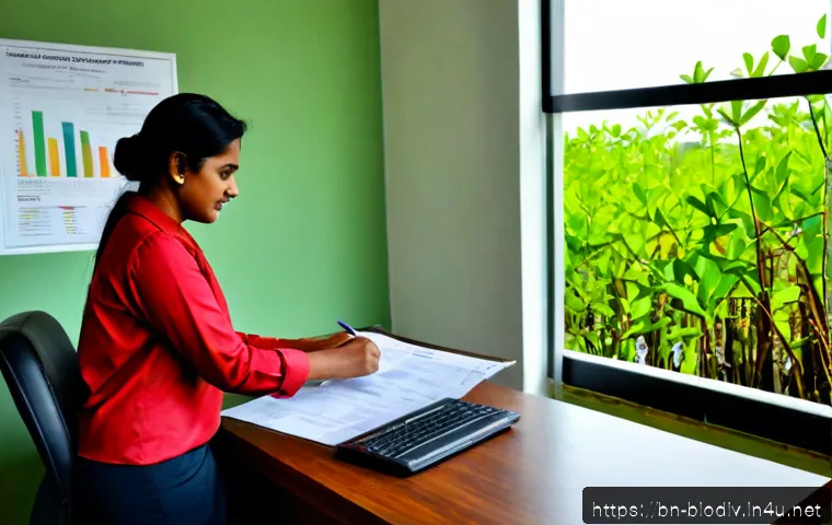 생물다양성 보전 전문가 연봉 상승 - Photorealistic conservation biologist of Bangladeshi appearance in a clean modern office, confidentl...